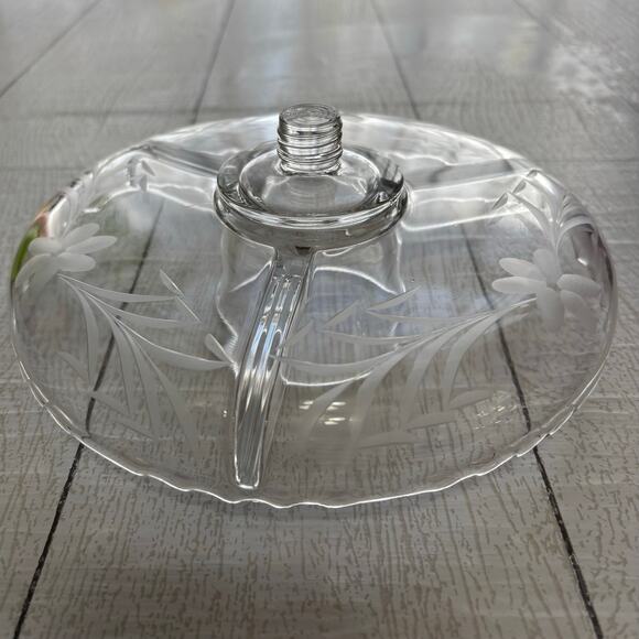 Top Part of Glass Divided Relish Tray – Replacement Piece - Picture 4 of 6